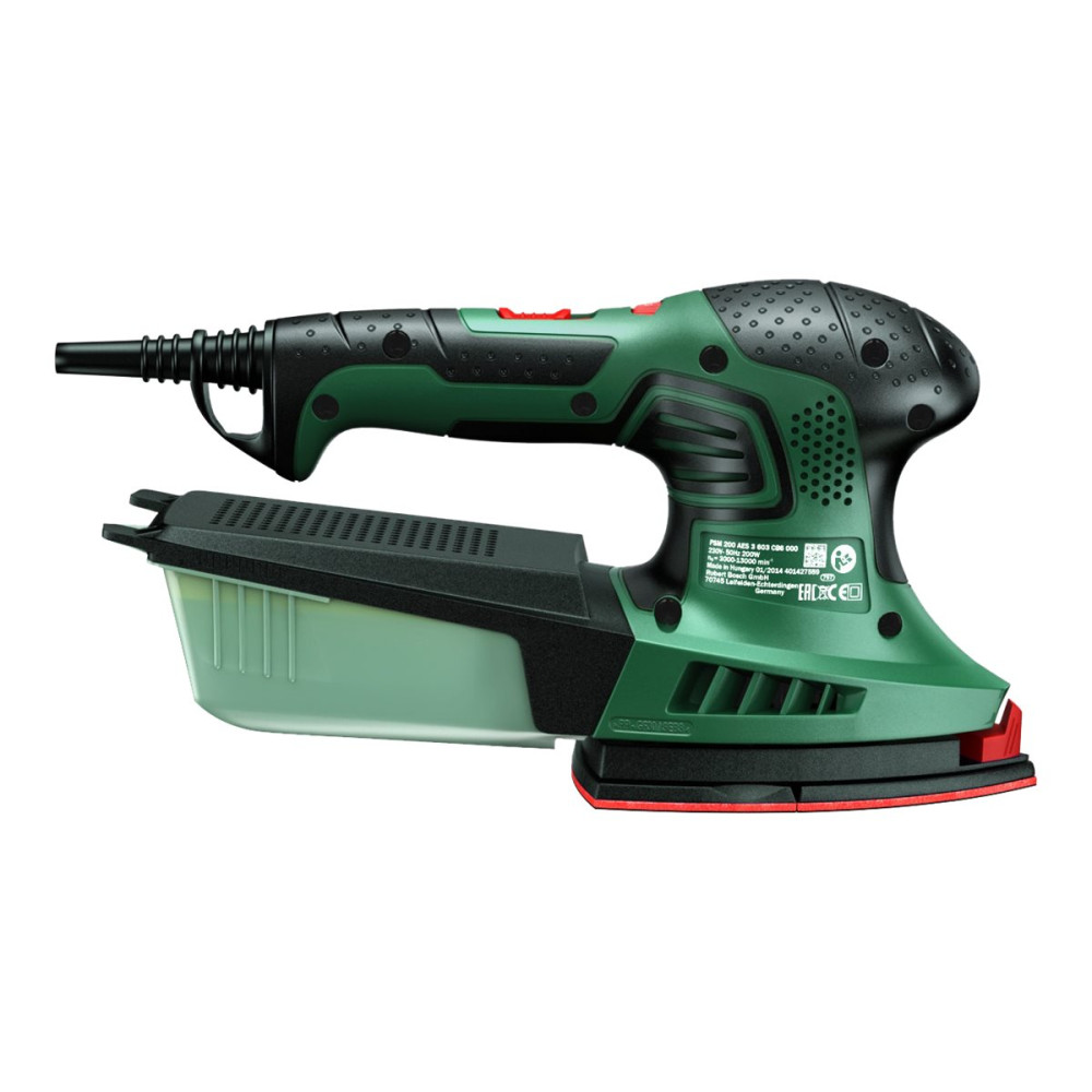 Produktbild för Bosch PSM 200 AES slipmaskin med flera slipkuddar - 200 W