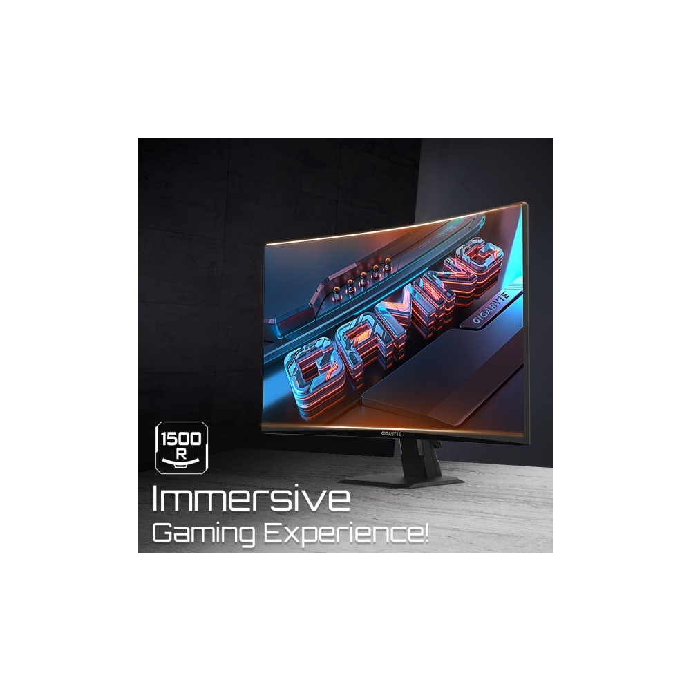 Produktbild för Gigabyte GS27FC - LED-skärm - böjd - Full HD (1080p) - 27" - HDR