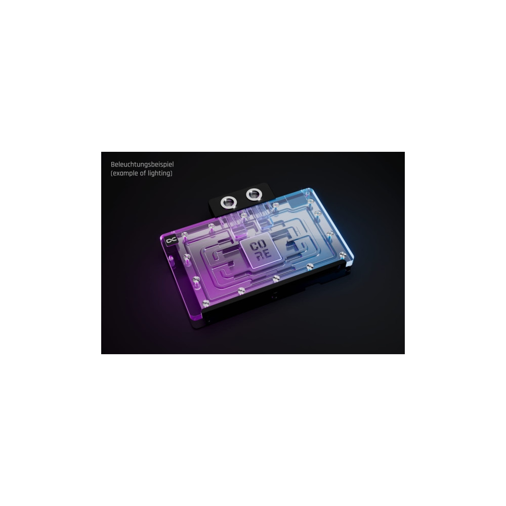Produktbild för Alphacool Core, bakplatta, aluminium, krom, koppar, svart, k...