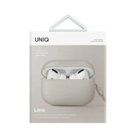 Produktbild för UNIQ Lino AirPods Pro 2 genSilikonfodral (2022/2023) beżowy/...