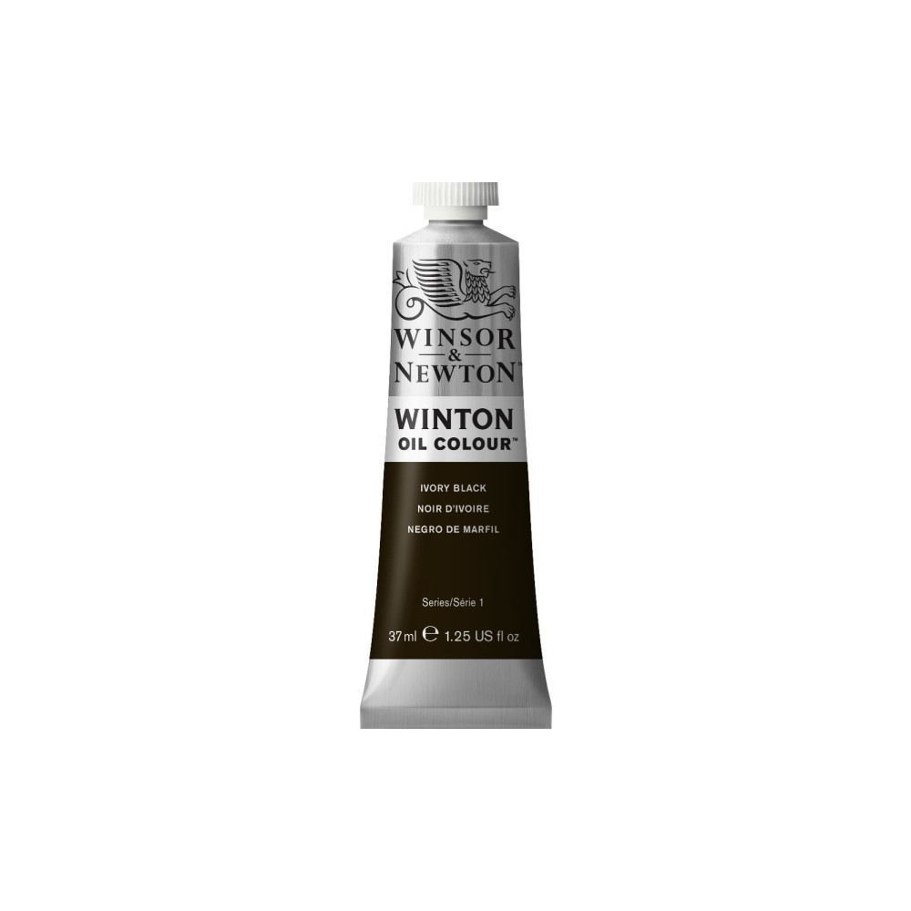 Produktbild för Winsor & Newton Winton Oil Colour, Svart, Elfenben, 37 ml, R...