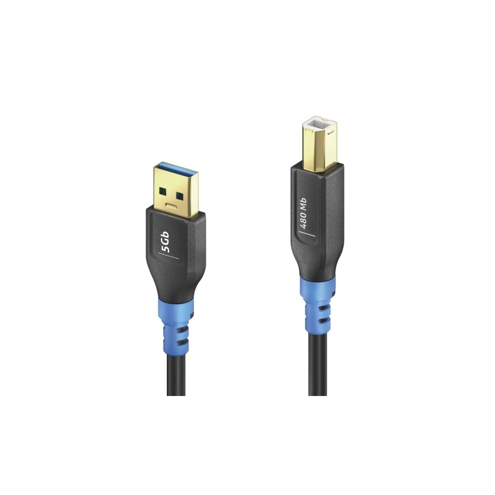 Produktbild för PureLink FI-U200-030, 3 m, USB A, USB B, USB 2.0, 480 Gbit/s...