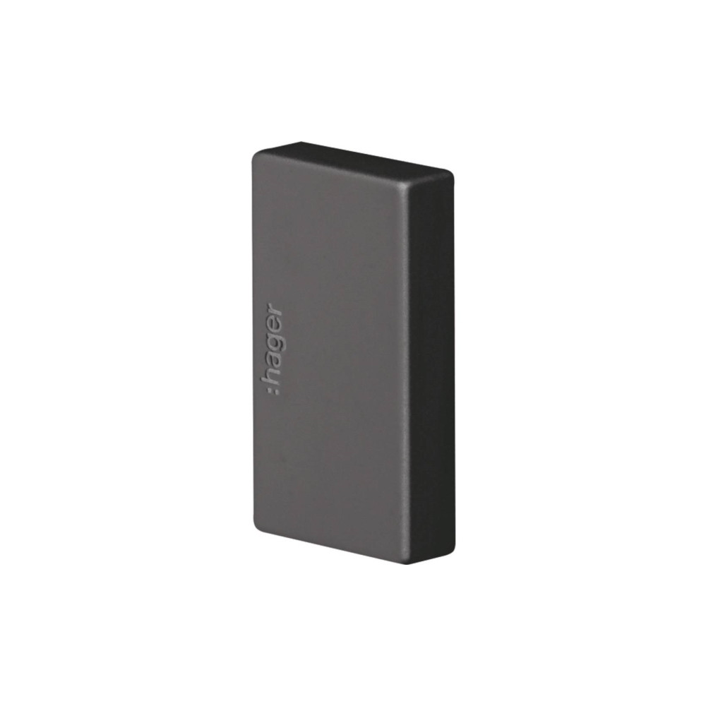 Produktbild för Hager ändstycke LFF2003569011 för LF 20x33mm grafitgrå (LFF2...