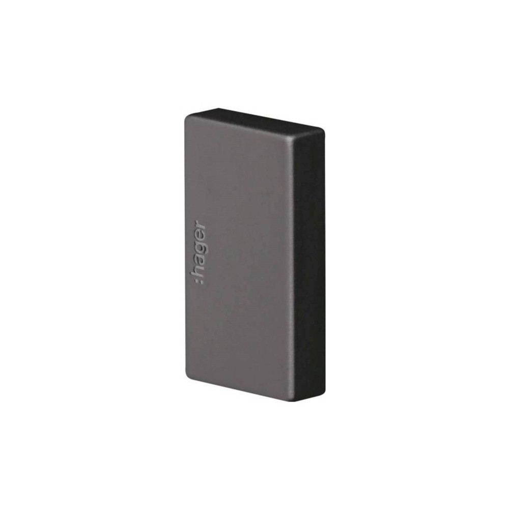 Produktbild för Hager ändstycke LFF2003569011 för LF 20x33mm grafitgrå (LFF2...