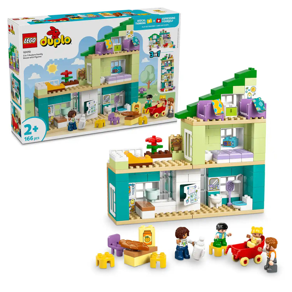 Produktbild för LEGO® DUPLO® 10470 Moderní rodinný dům 3 v 1 s figurkami