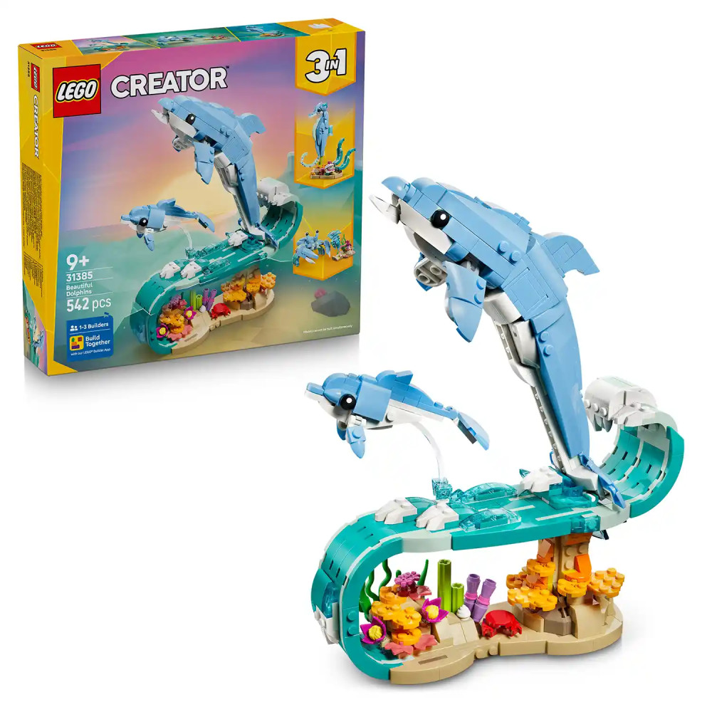 Produktbild för LEGO® Creator 3 v 1 31385 Mořští živočichové: Krásní delfíni