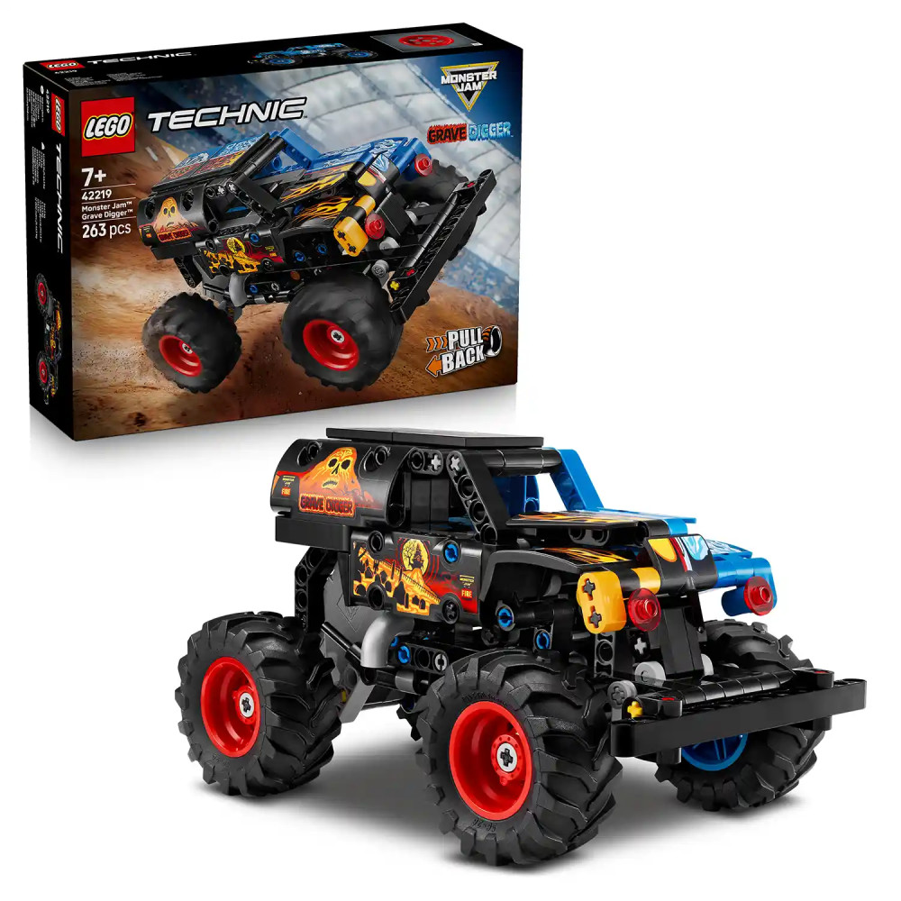 Produktbild för LEGO® Technic 42219 Monster Jam™ Grave Digger™ Oheň a led