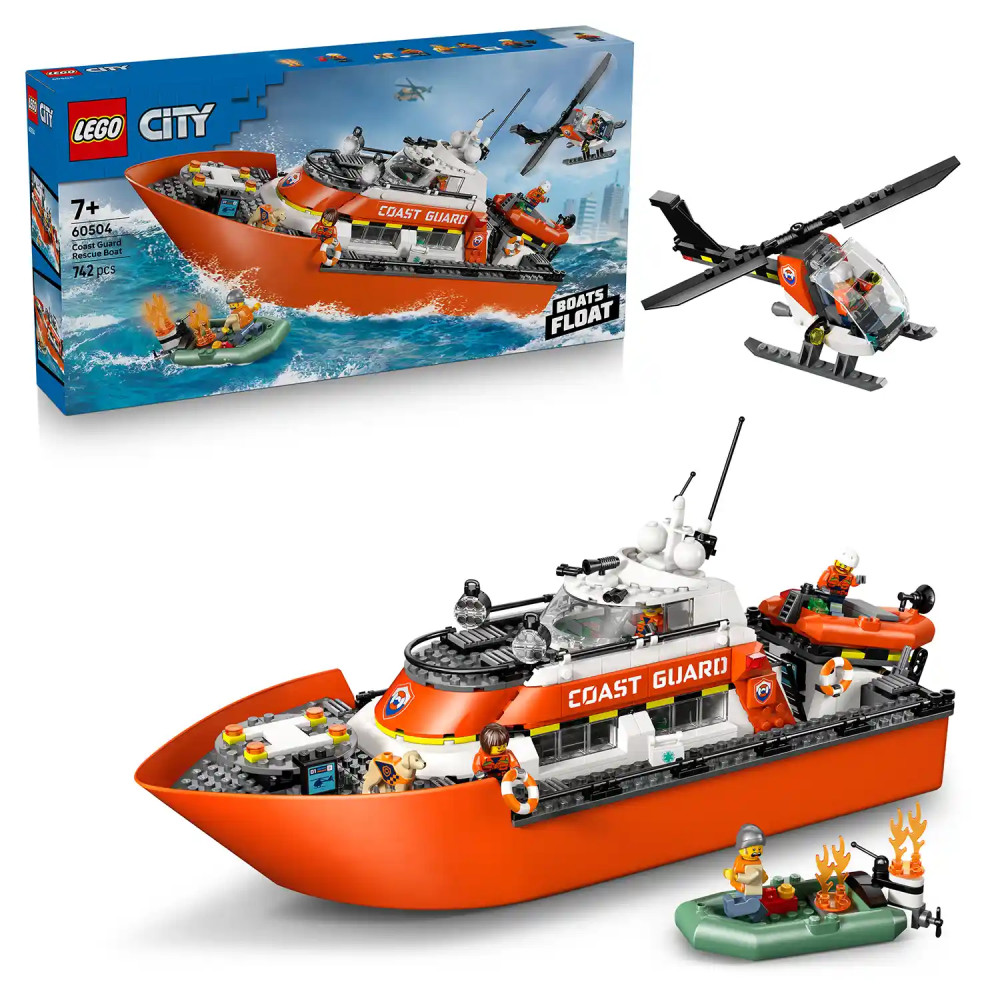 Produktbild för LEGO® City 60504 Záchranný člun pobřežní hlídky a vrtulník