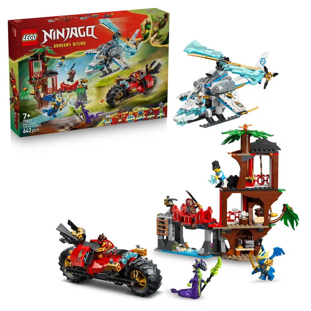 Produktbild för LEGO® NINJAGO® 71857 Souboj nindža vozidel a domek na stromě