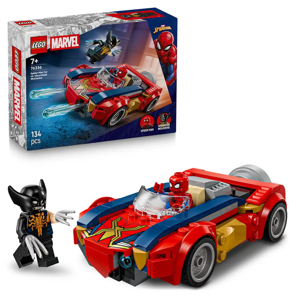 Produktbild för LEGO® ǀ Marvel 76336 Spider-Man a auto vs. venomizovaný Wolverine