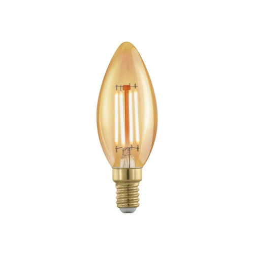 EGLO Eglo - LED-glödlampa med filament - form: C35 - E14 - 4 W - varmt vitt ljus - 1700 K - bärnsten