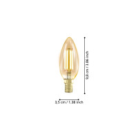 Produktbild för Eglo - LED-glödlampa med filament - form: C35 - E14 - 4 W - varmt vitt ljus - 1700 K - bärnsten