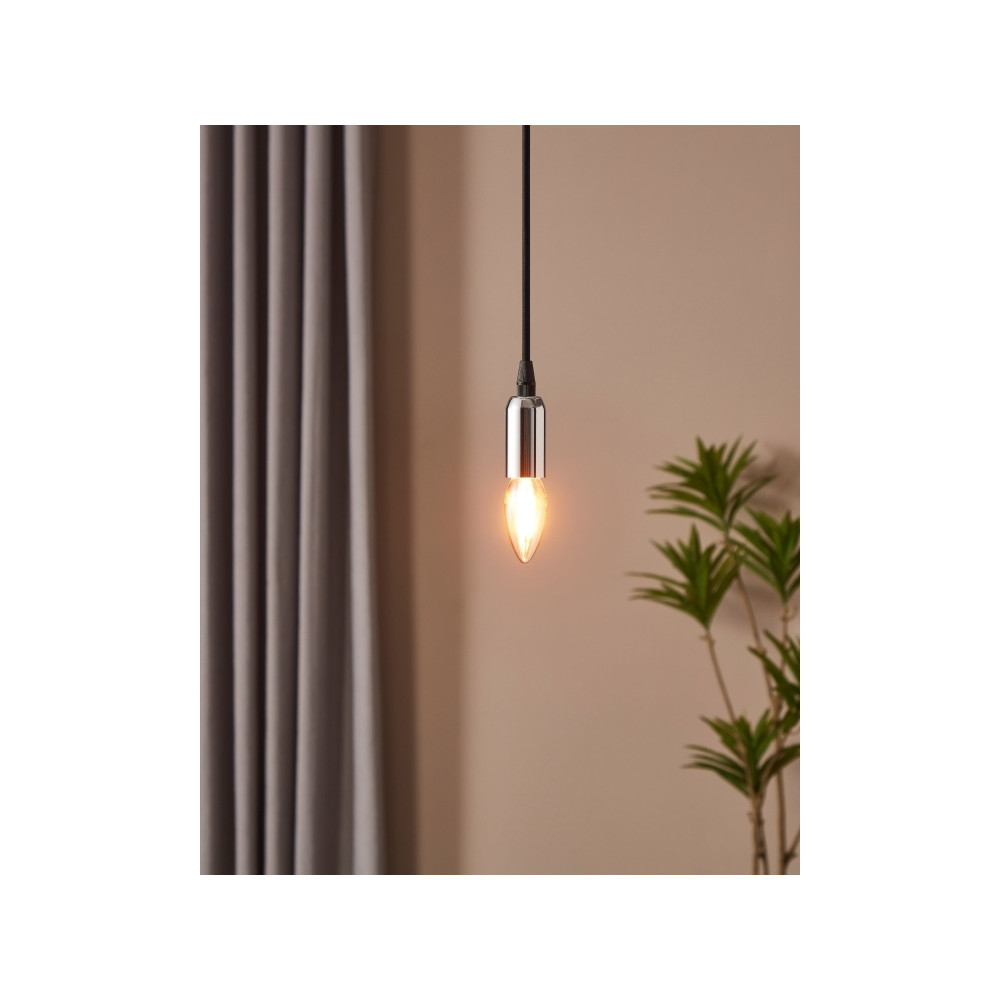 Produktbild för Eglo - LED-glödlampa med filament - form: C35 - E14 - 4 W - varmt vitt ljus - 1700 K - bärnsten