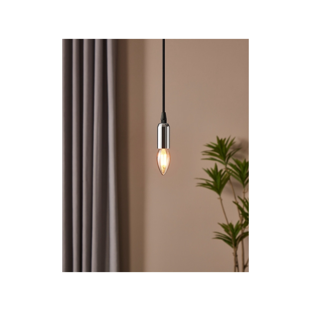 Produktbild för Eglo - LED-glödlampa med filament - form: C35 - E14 - 4 W - varmt vitt ljus - 1700 K - bärnsten