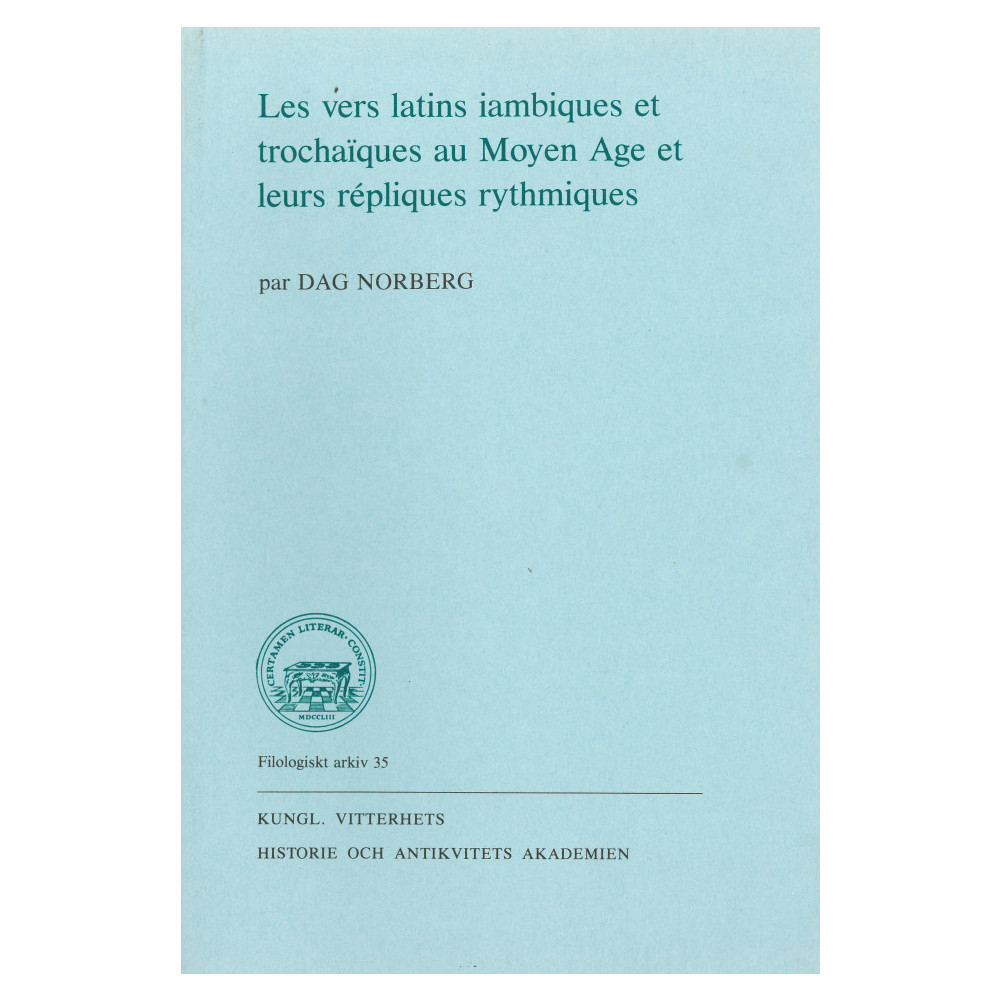 Produktbild för Les vers latins iambiques et trochaïques au Moyen Age et leurs répliques rythmiques (häftad, fre)