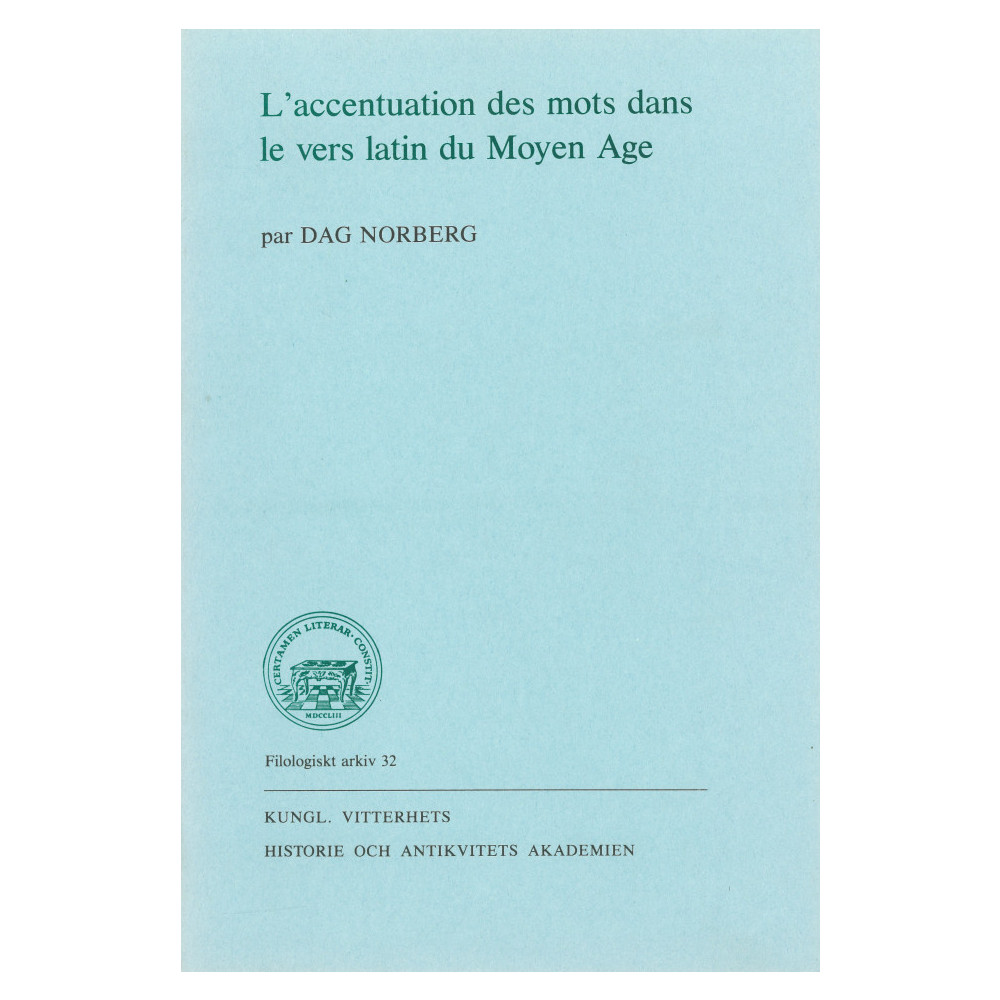 Produktbild för L'accentuation des mots dans le vers latin du Moyen Age (häftad, fre)