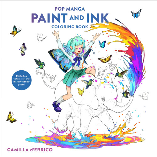 Camilla D'Errico Pop Manga Paint and Ink Coloring Book (pocket, eng)