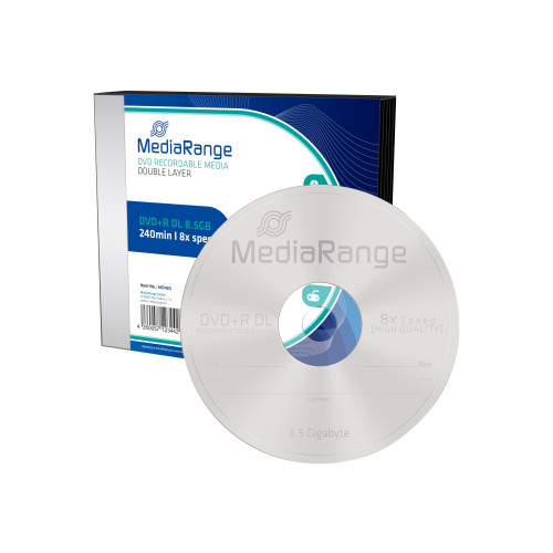 MediaRange MediaRange - DVD+R DL x 5 - 8.5 GB - lagringsmedier