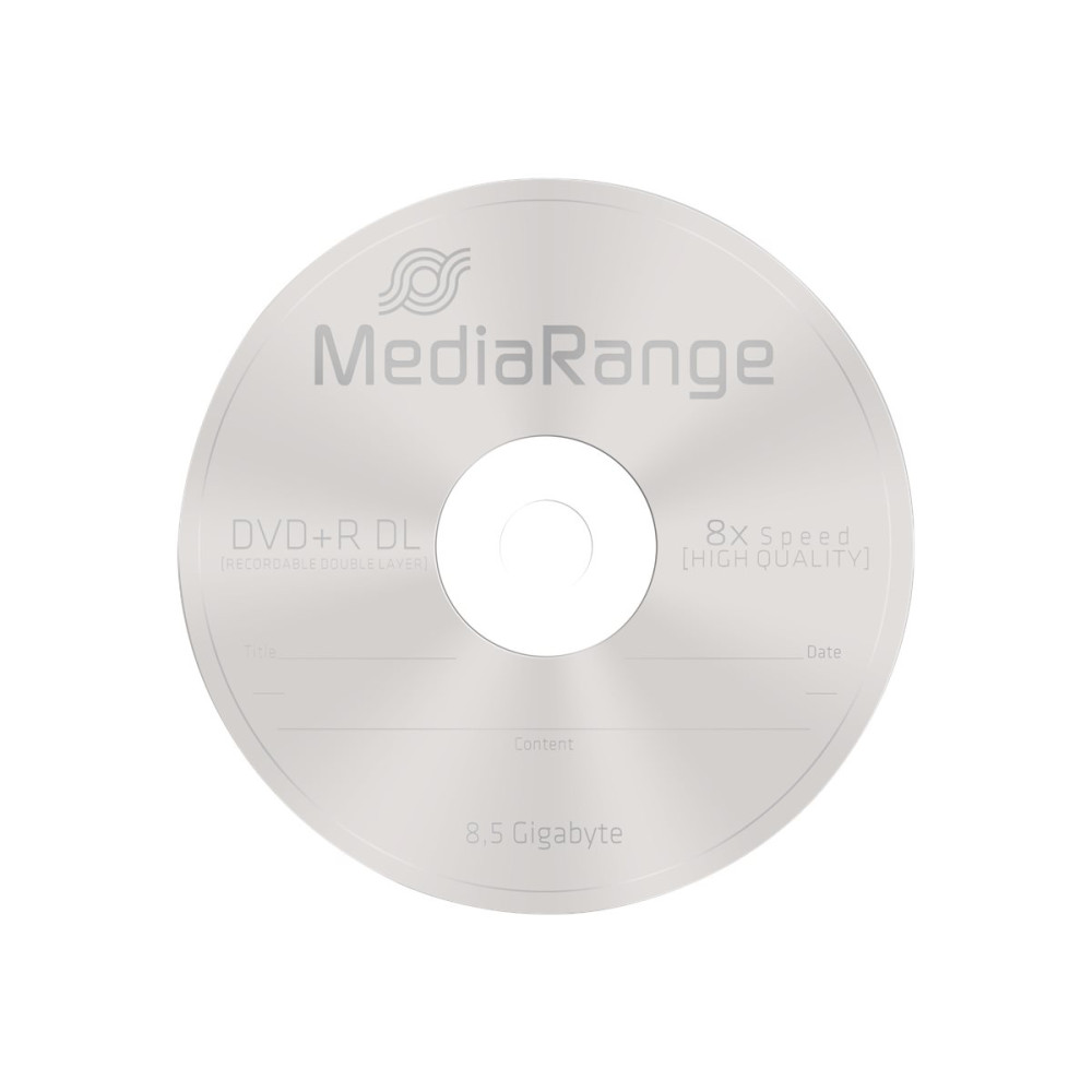 Produktbild för MediaRange - DVD+R DL x 5 - 8.5 GB - lagringsmedier