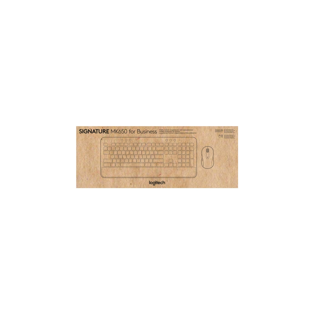 Produktbild för Logitech Signature MK650 Combo for Business - sats med tangentbord och mus - QWERTY - USA, internationellt - offwhite Inmatningsenhet