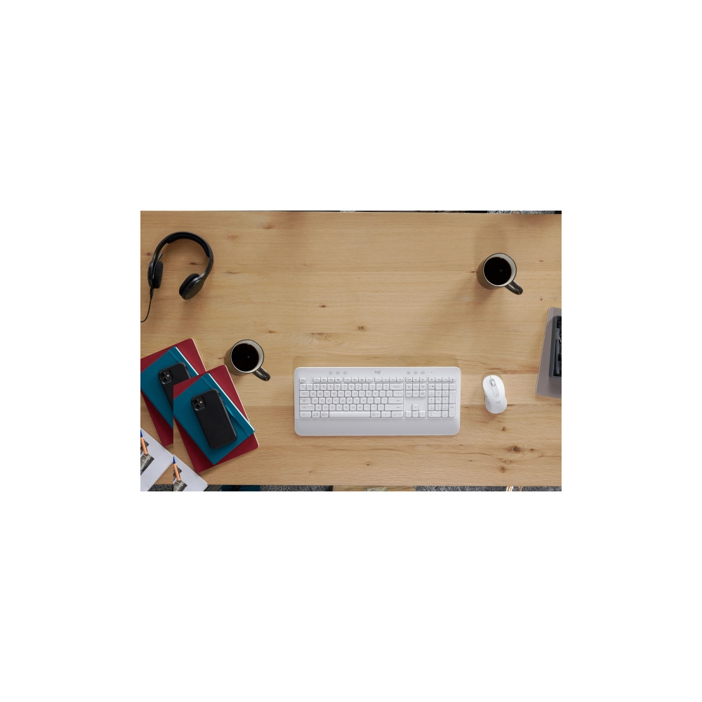 Produktbild för Logitech Signature MK650 Combo for Business - sats med tangentbord och mus - QWERTY - USA, internationellt - offwhite Inmatningsenhet