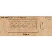 Produktbild för Logitech Signature MK650 Combo for Business - sats med tangentbord och mus - QWERTY - USA, internationellt - offwhite Inmatningsenhet
