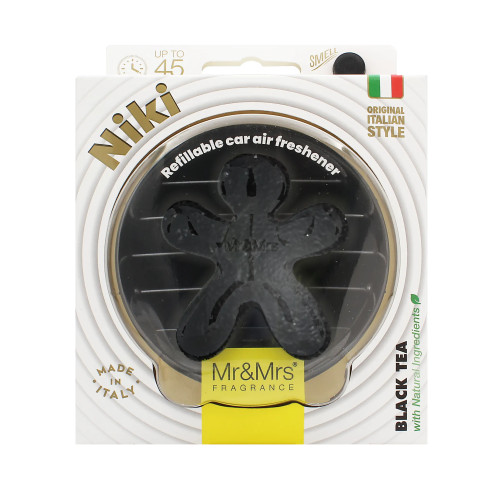 Mr&Mrs Fragrance Mr&Mrs Fragrance Niki BIG Black Leather Black Tea Car Air Freshener