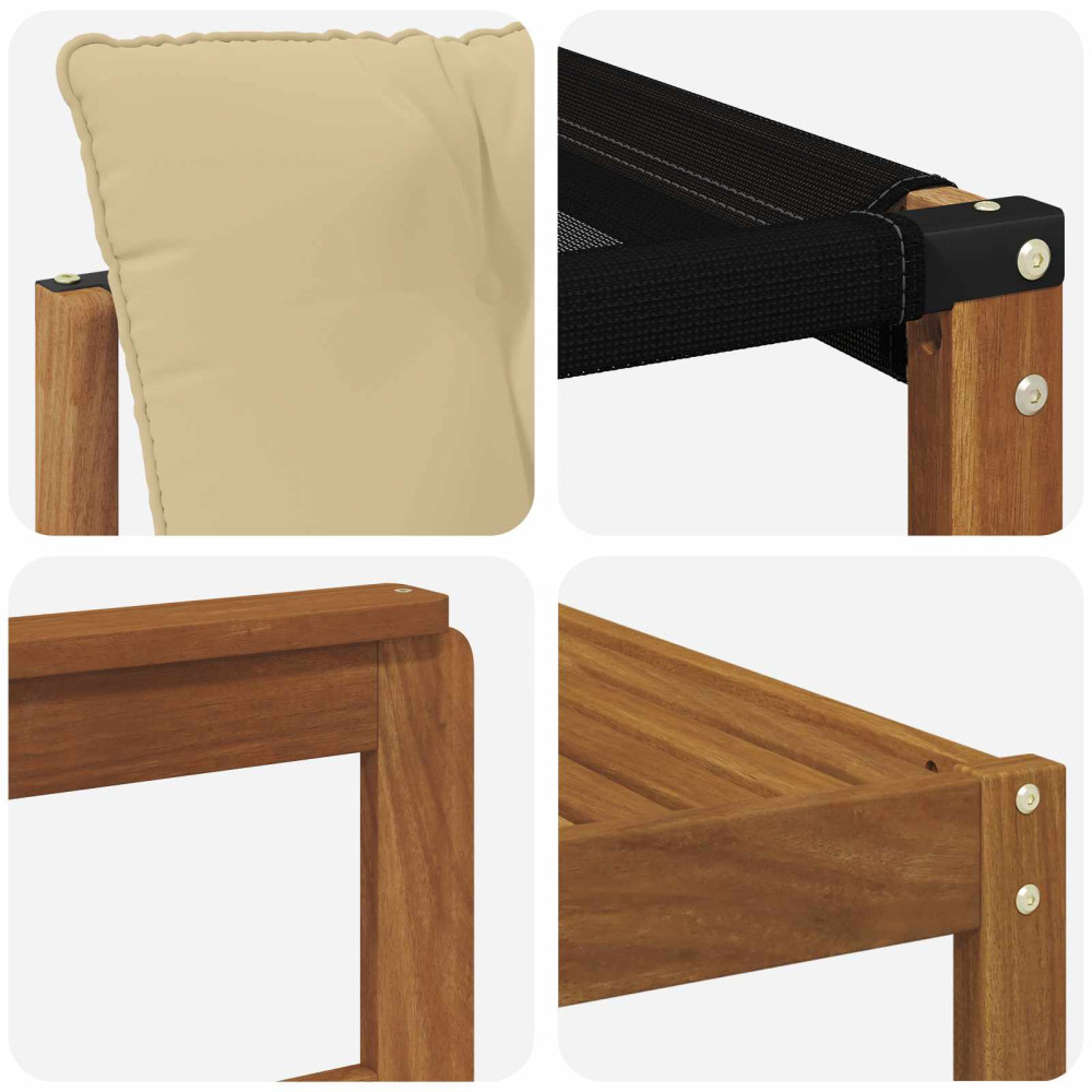 Produktbild för Utomhussoffset med kudde 5 pcs Naturlig och Beige