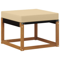 Produktbild för Utomhussoffset med kudde 5 pcs Naturlig och Beige