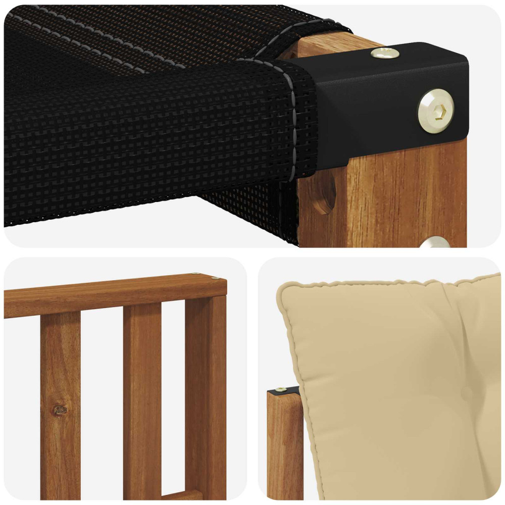 Produktbild för Utomhussoffset med kudde 5 pcs Naturlig och Beige