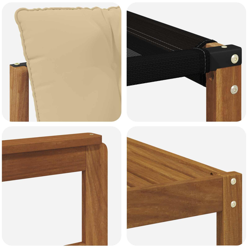 Produktbild för Utomhussoffset med kudde 6 pcs Naturlig och Beige