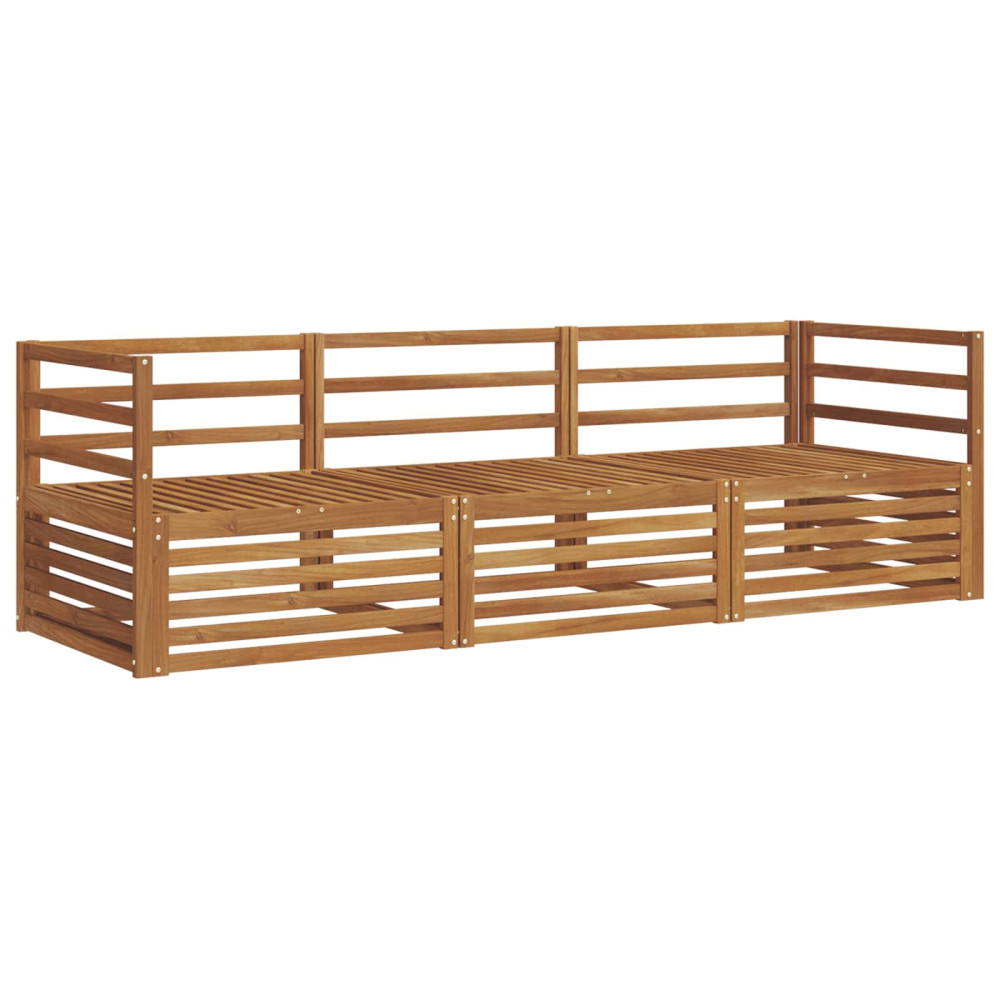 Produktbild för Utomhussoffset 3 pcs Naturfärg Massivt Akaciaträ