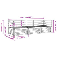 Produktbild för Utomhussoffset 3 pcs Naturfärg Massivt Akaciaträ