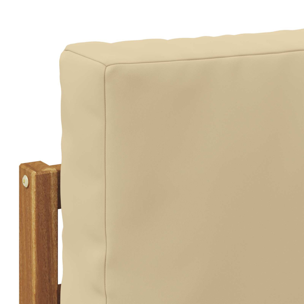 Produktbild för Utomhussoffset med kudde 3 pcs Naturlig och Beige
