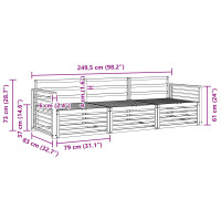 Produktbild för Utomhussoffset 3 pcs Naturfärg Massivt Akaciaträ