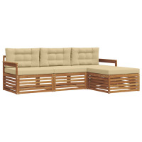 Produktbild för Utomhussoffset Naturlig och Beige 249,5 x 162,5 x 73 cm