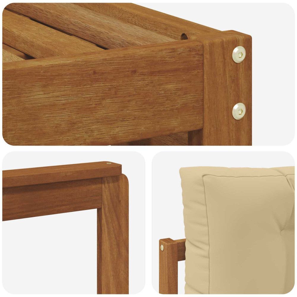 Produktbild för Utomhussoffset Naturlig och Beige 249,5 x 162,5 x 73 cm