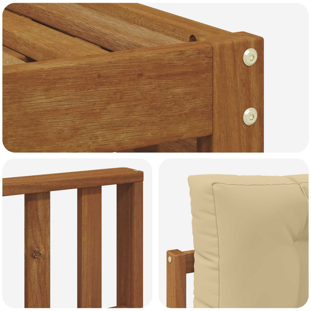 Produktbild för Utomhussoffset Naturlig och Beige 249,5 x 162,5 x 73 cm