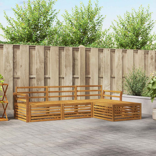 vidaXL Utomhussoffset Naturfärg 254 x 162,5 x 73 cm Massivt Akaciaträ