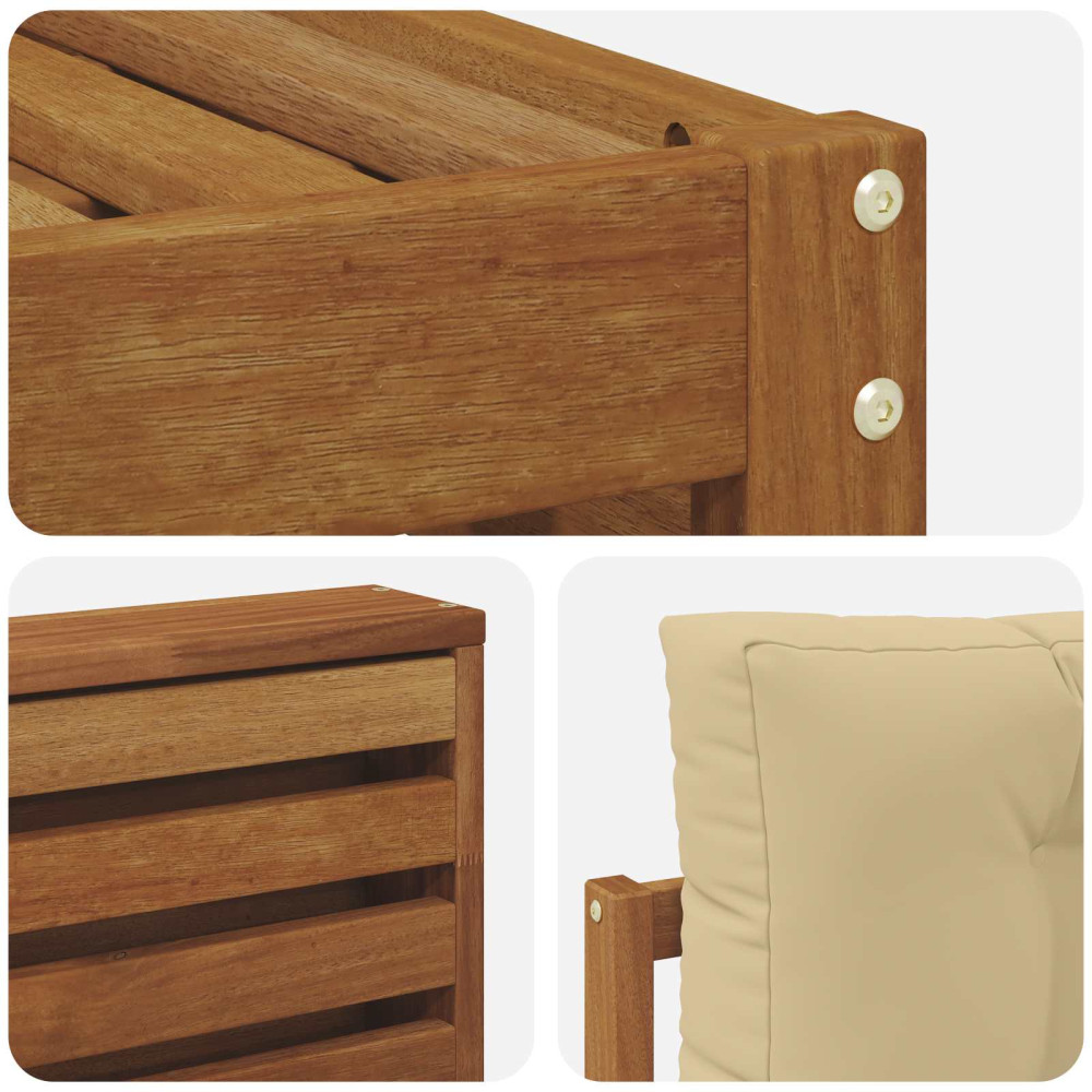 Produktbild för Utomhussoffset Naturlig och Beige 257,5 x 162,5 x 73 cm
