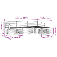 Produktbild för Utomhussoffset Naturfärg 245,5 x 162,5 x 73 cm