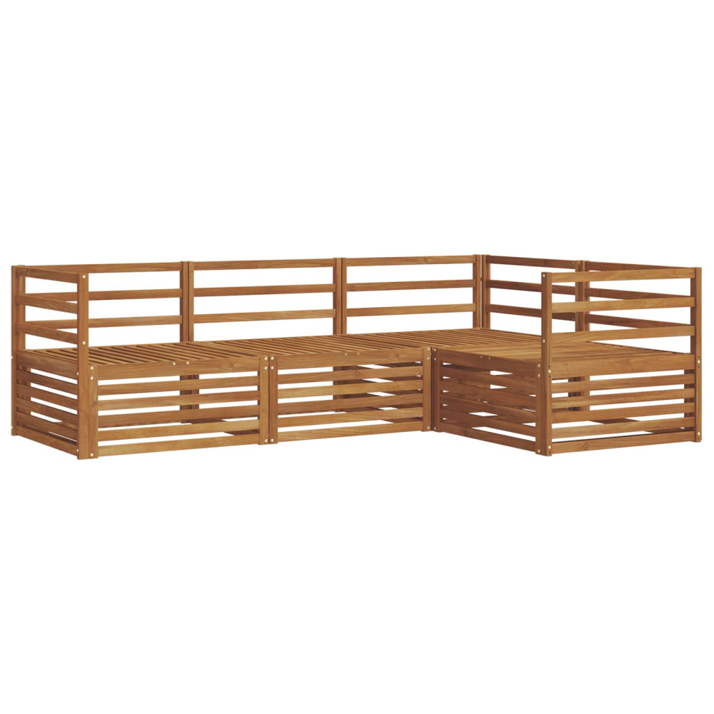 Produktbild för Utomhussoffset 4 pcs Naturfärg Massivt Akaciaträ