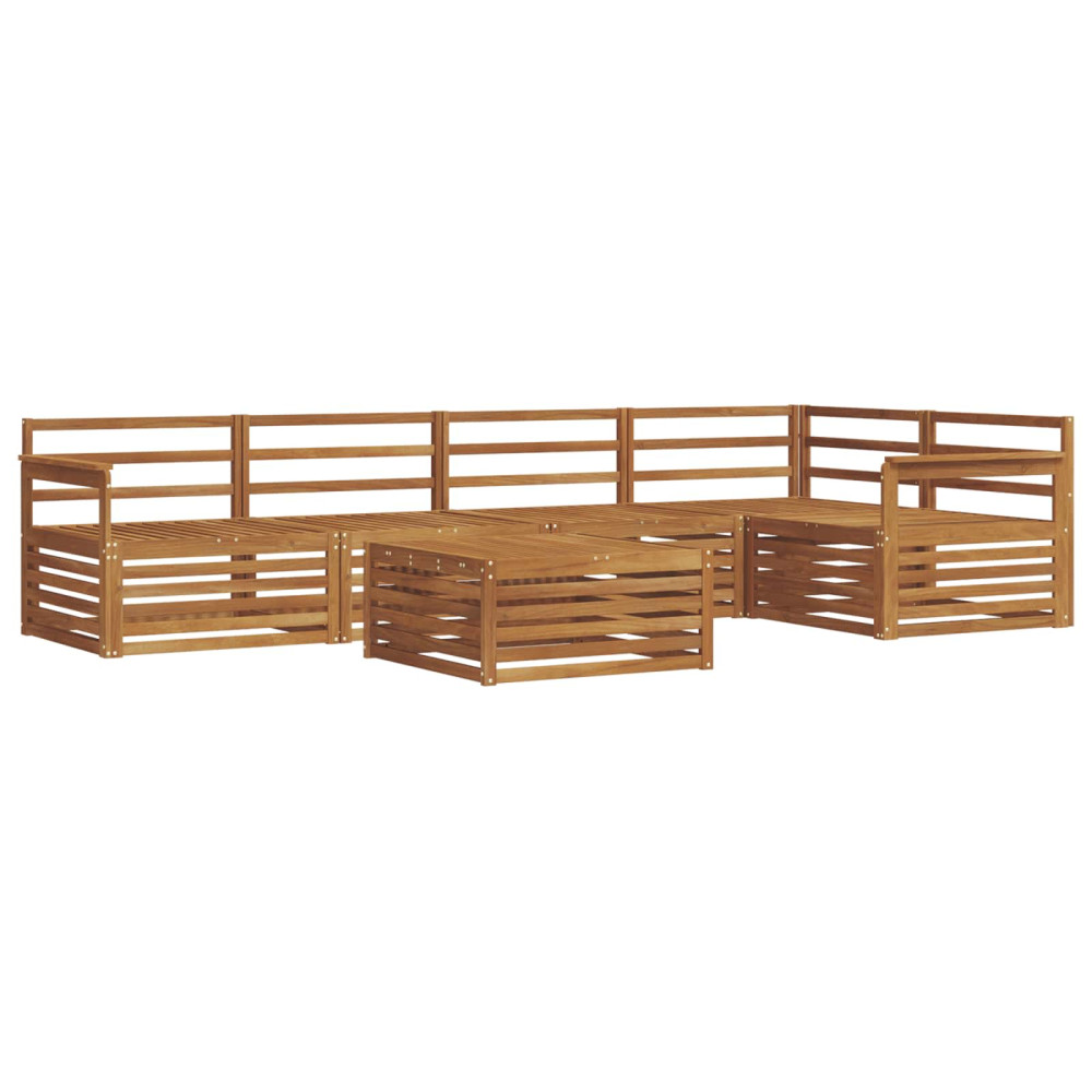 Produktbild för Utomhussoffset 6 pcs Naturfärg