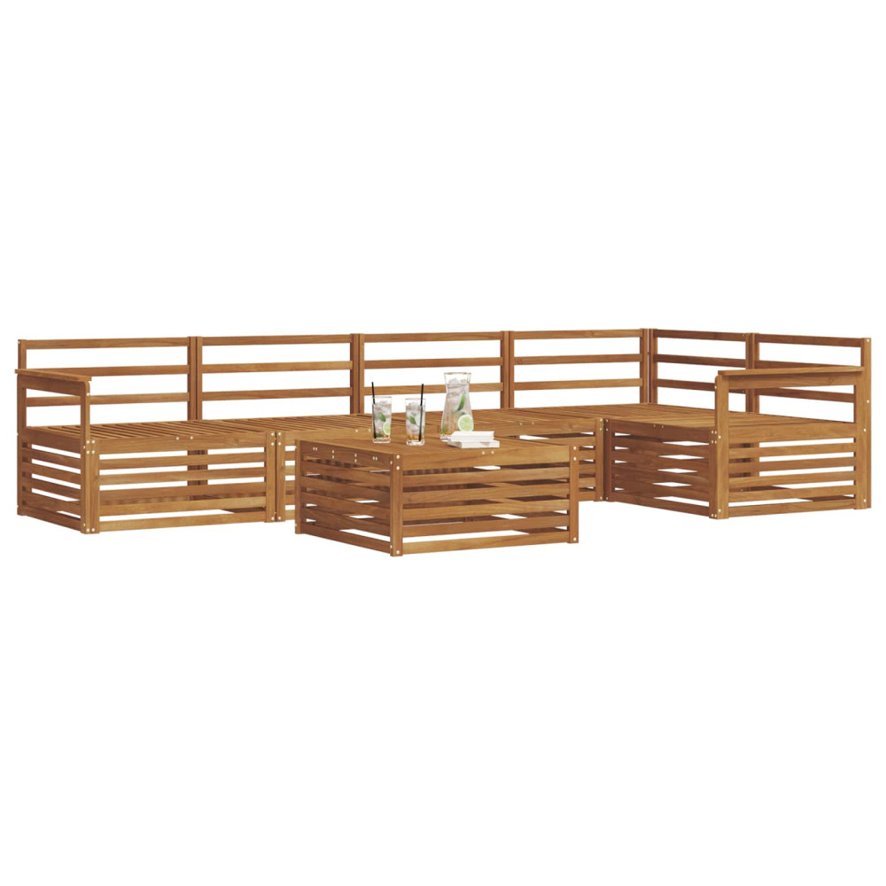 Produktbild för Utomhussoffset 6 pcs Naturfärg