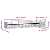 Produktbild för Utomhussoffset 6 pcs Naturfärg Massivt Akaciaträ