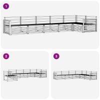 Produktbild för Utomhussoffset 6 pcs Naturfärg Massivt Akaciaträ