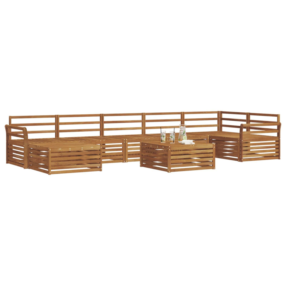 Produktbild för Utomhussoffset 8 pcs Naturfärg