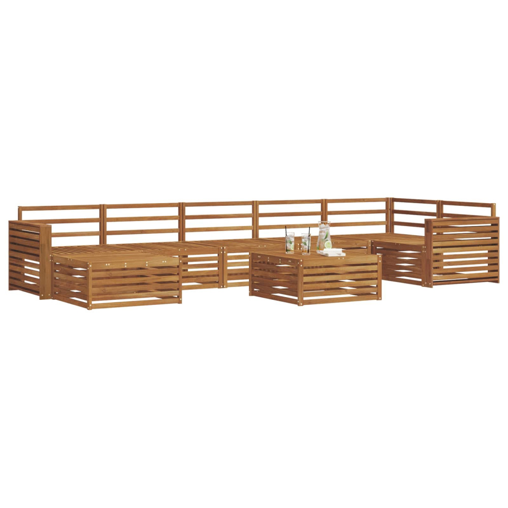 Produktbild för Utomhussoffset 8 pcs Naturfärg