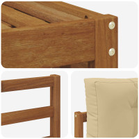 Produktbild för Soffgrupper 6 pcs Naturlig och Beige Massivt Akaciaträ
