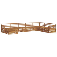 Produktbild för Utomhussoffset 8 pcs Naturfärg